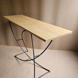 Console  metal et bois