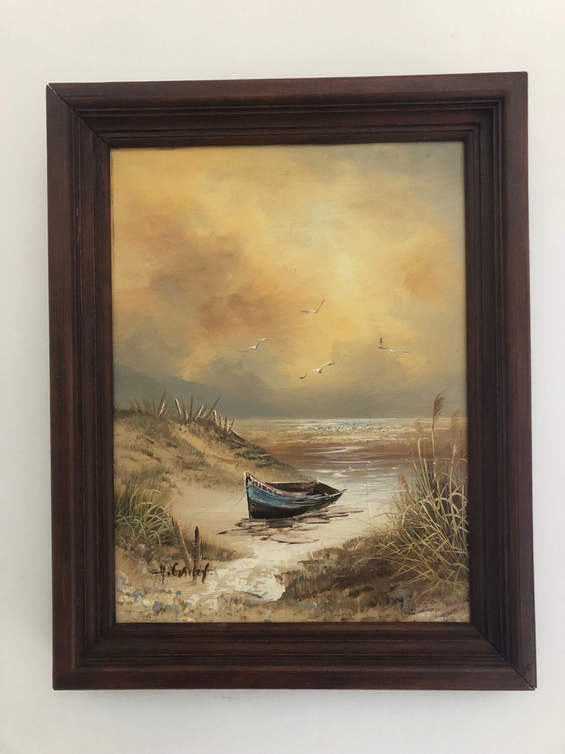 Oil on marine canvas