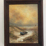 Oil on marine canvas