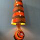 Orange ceramic West Germany floor lamp with dotted shade