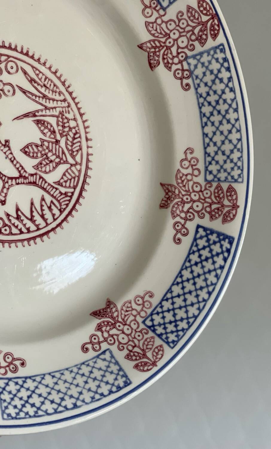 3 Longwy dessert plates.