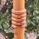 Large flower floor lamp in turned wood – Vintage – 70s/80s spirit
