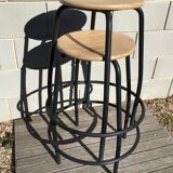 2 High workshop high natural wood black metal workshop