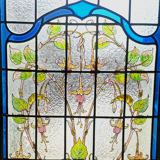 Fenêtre a imposte en vitrail Art Déco vers 1900 XX siècle