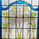 Art Deco stained glass transom window, circa 1900, 20th century