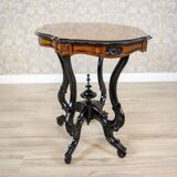 Antique Walnut Side Table with Veneered Top, 1890s