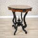 Table d'appoint en noyer ancien avec plateau en placage, années 1890