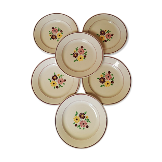 Assiettes à dessert faïence dlg digoin