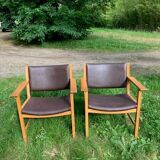 2 Hans Wegner armchairs model AP-50