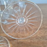 Service of 6 chissed wine glasses