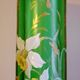 Vase with daffodils in blown glass, enameled, gilded, Legras Montjoye workshops, art nouveau