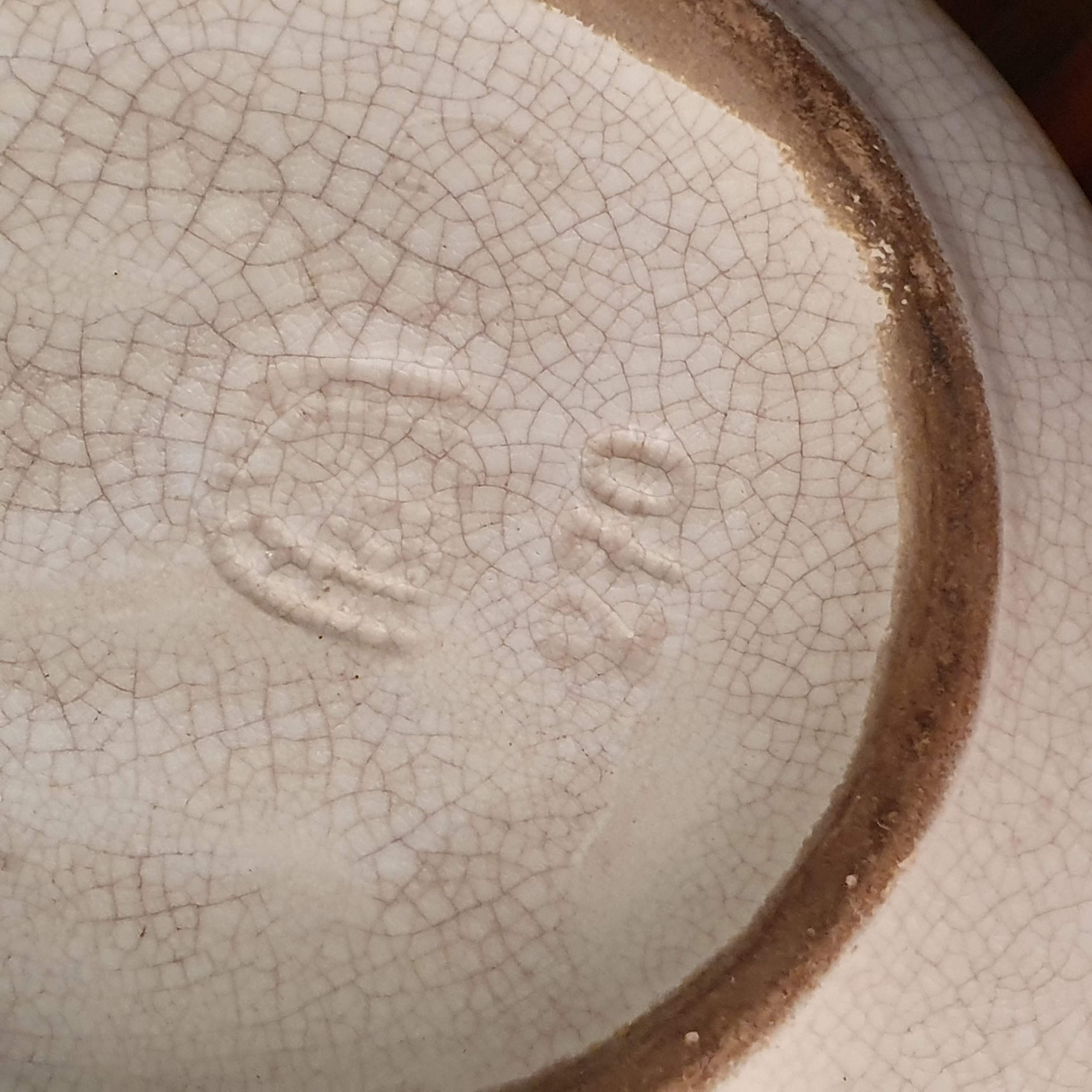 Cracked ceramic art deco vase