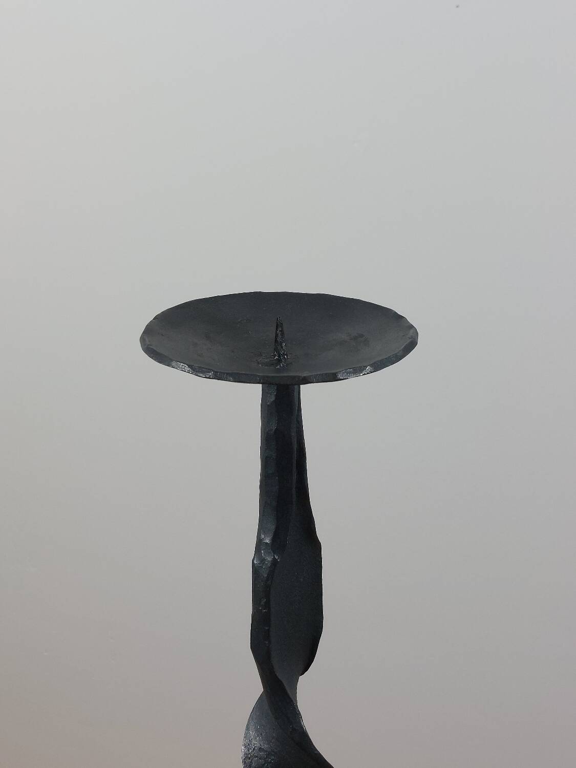 Vintage Mid Century brutalist handforged candleholder