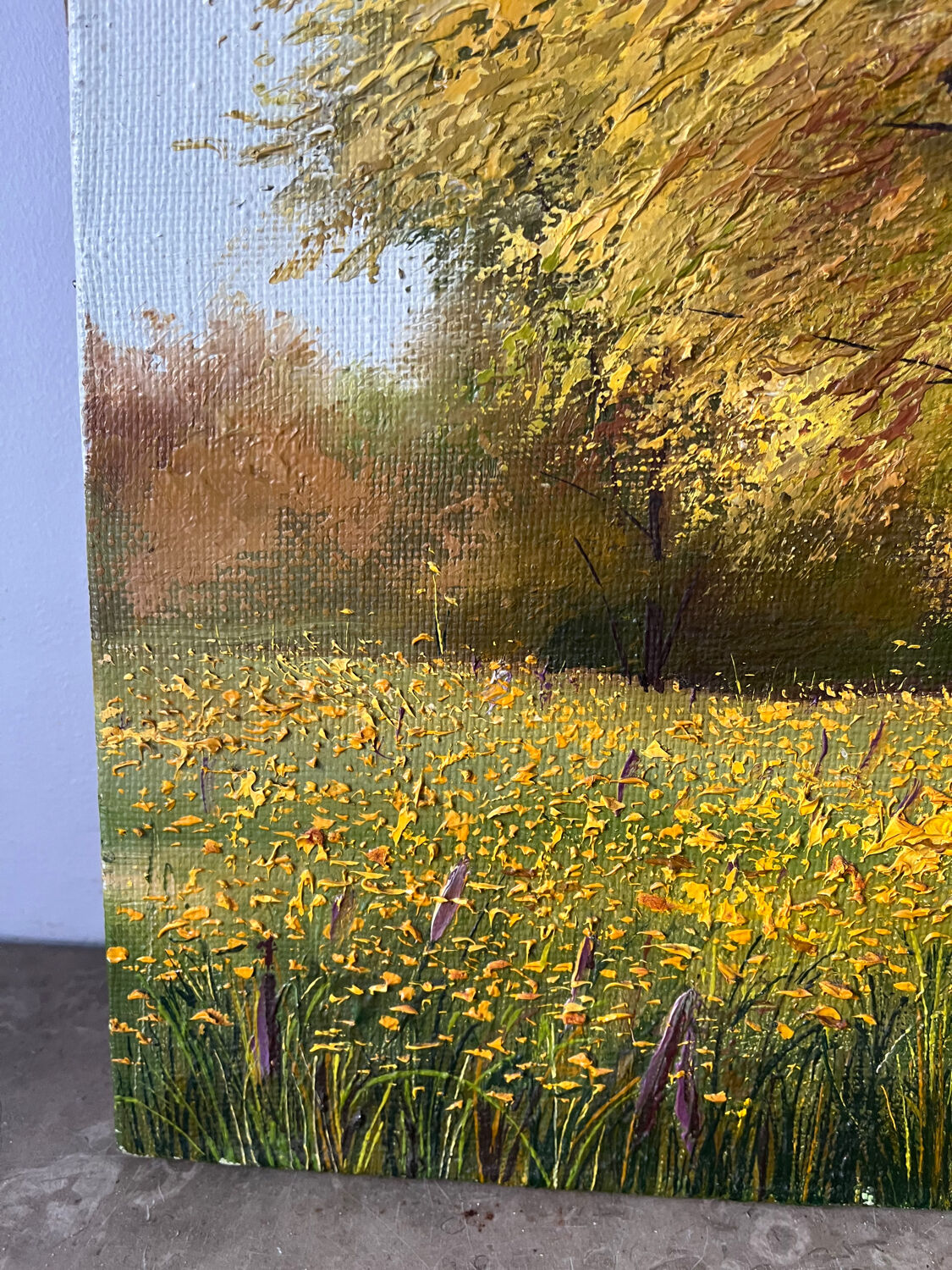 Autumn Flower Meadow, Ukraine, oil on canvas, signed