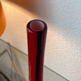 Grand vase, type soliflore, en verre multicouches