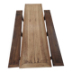 19th-century solid walnut farmhouse table, benches, extensions, Ardèche.