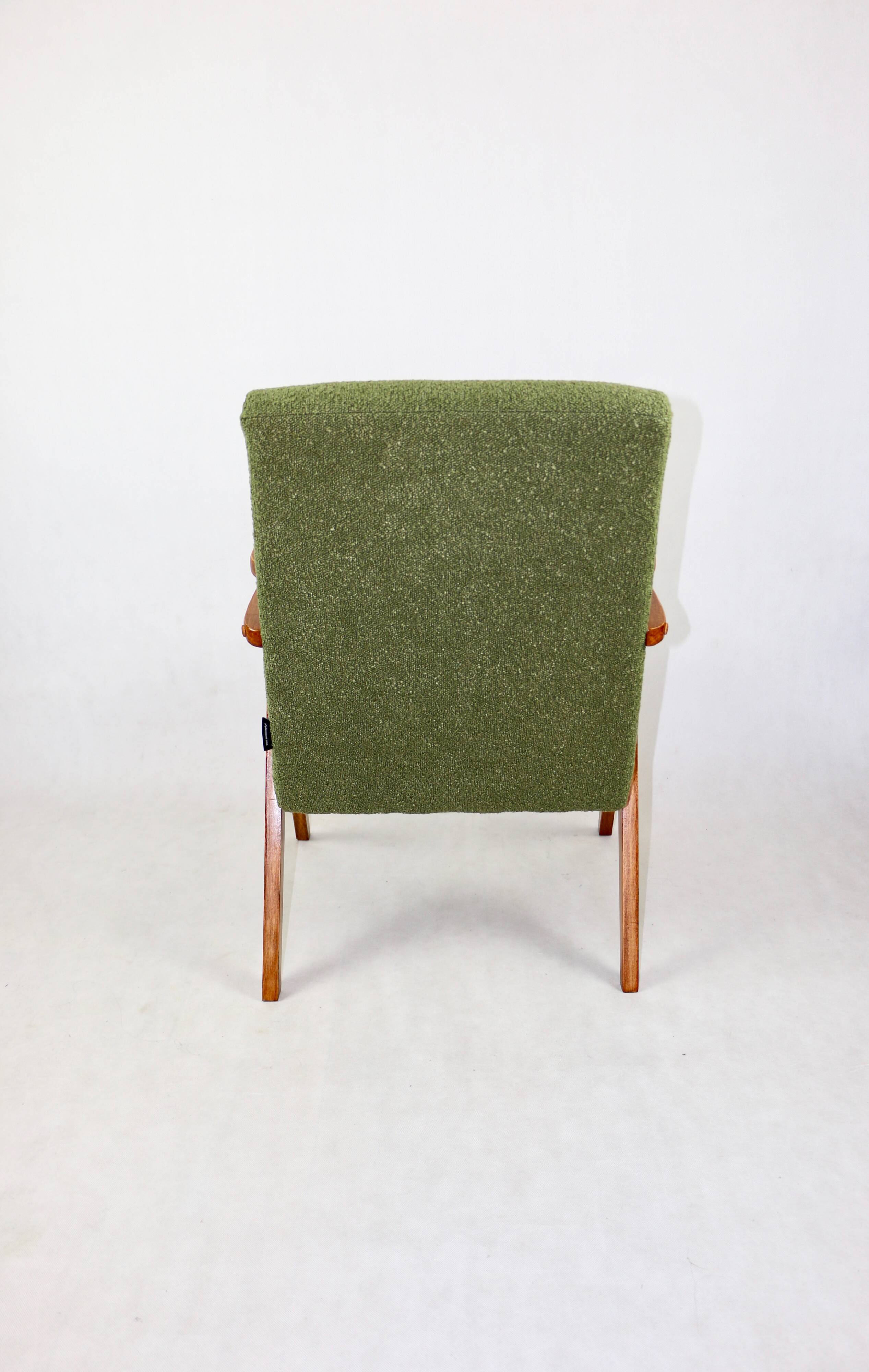 Armchair chair like Puchała armchair boucle green - 2 pieces available