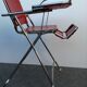 Chaise haute baby flash 1960 chromé et bois rouge