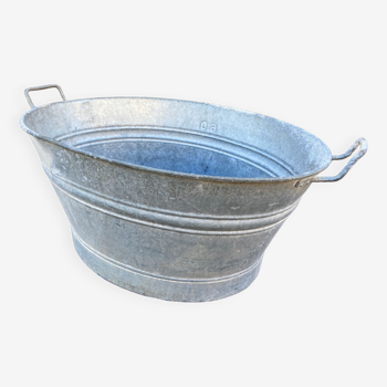 Bassine vintage en zinc 60 litres