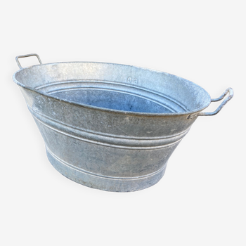 Vintage zinc basin 60 liters