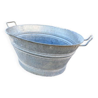 Bassine vintage en zinc 60 litres