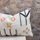 Handmade cushion cover in Berber wool: Moroccan Kilim cushion