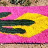 Handcrafted Beni Ouraine rug, size 100 x 200 cm