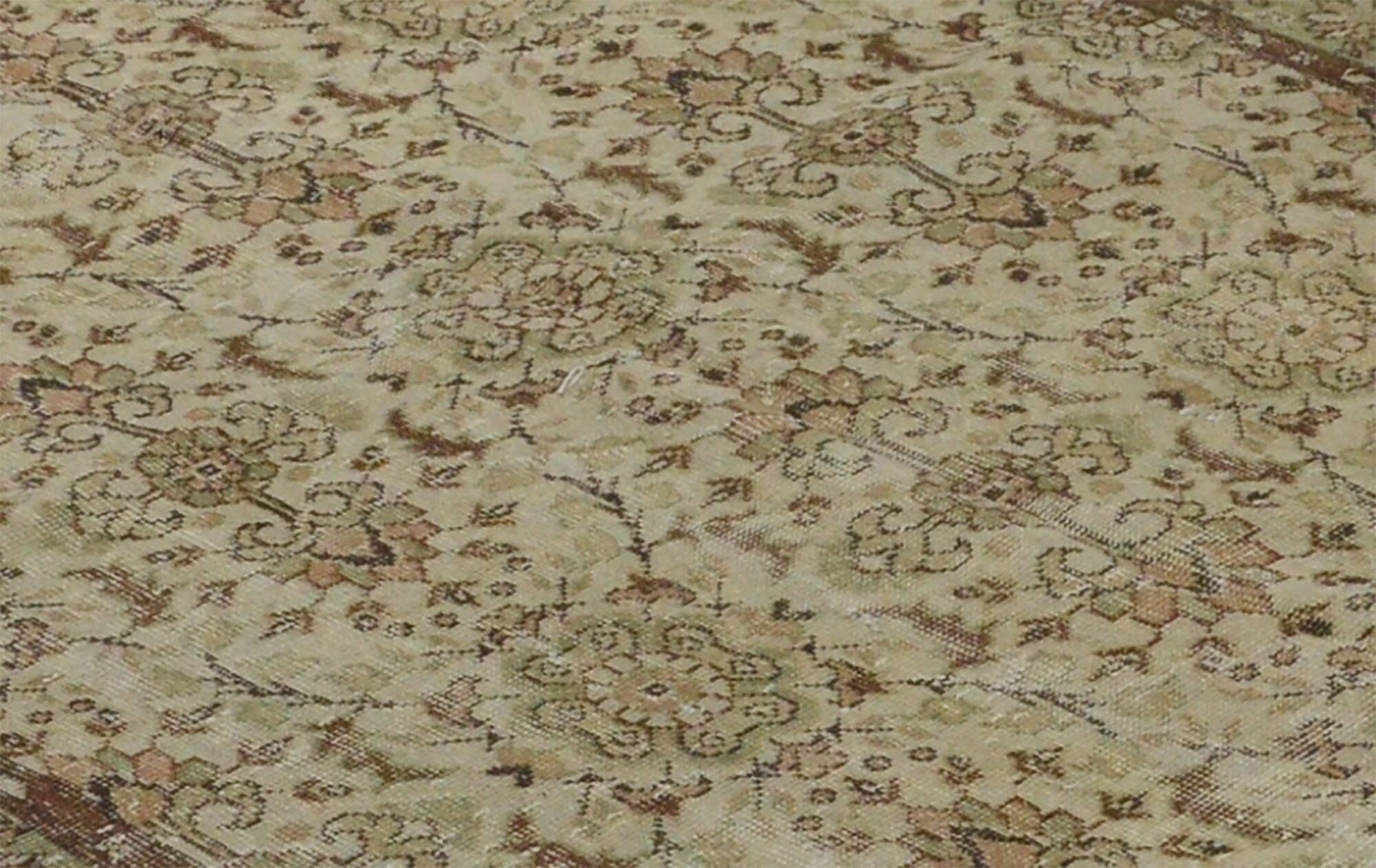 One-of-a-kind turkish handwoven vintage rug - rustic vintage charm 284x 161