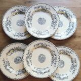 6 Ironstone Soup Plates