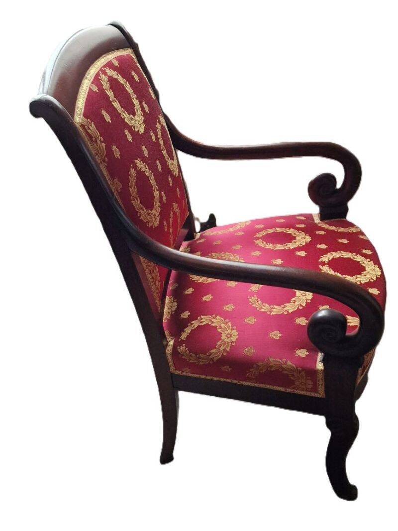 19th Century Empire Style Mahogany Armchair