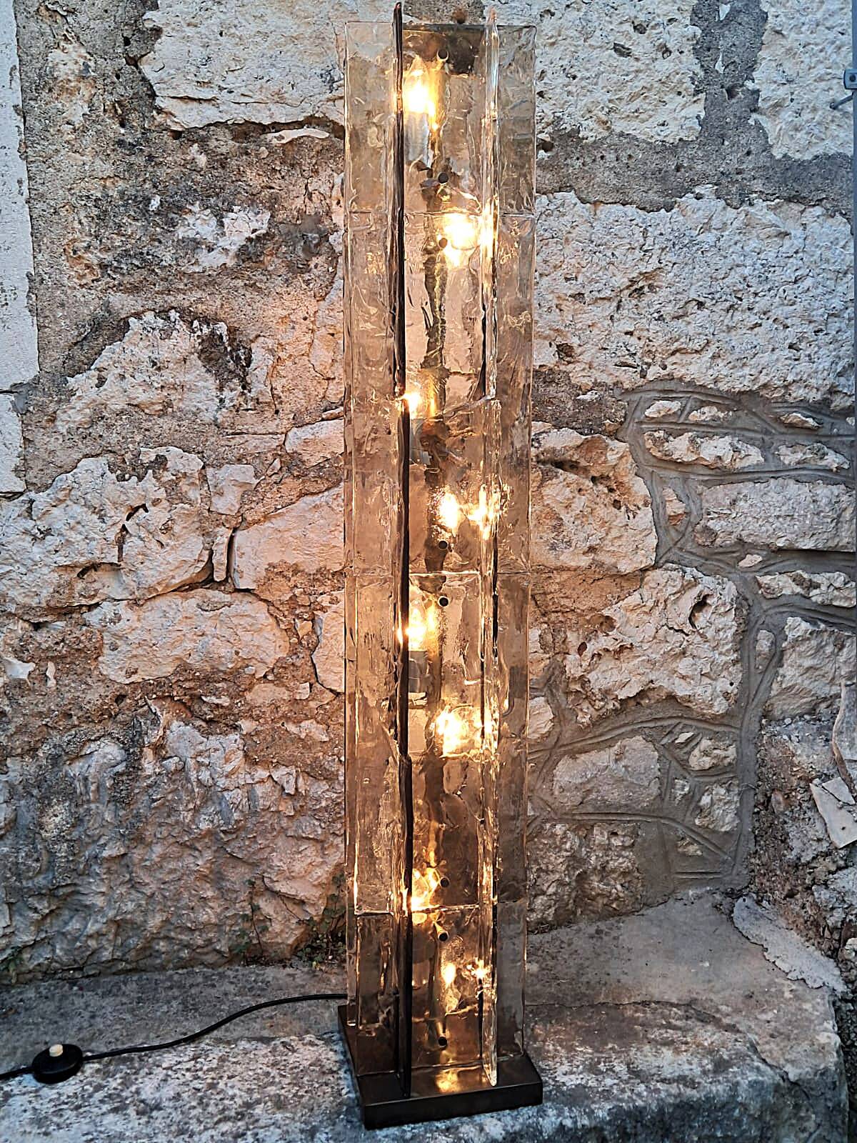 Floor Lamp LT379 Murano Glass by Carlo Nason for Mazzega, Italy,