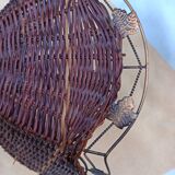 Lampshade suspension rattan wicker iron