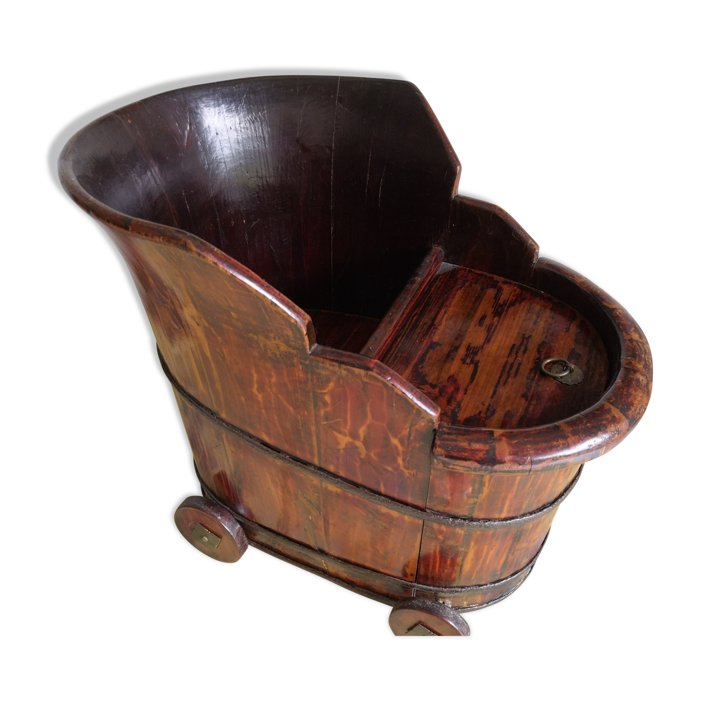 Children's bathtub vintage chinese wood 19th