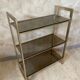 Glass and brass shelf
