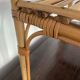 Boho vintage rattan side or bedside table