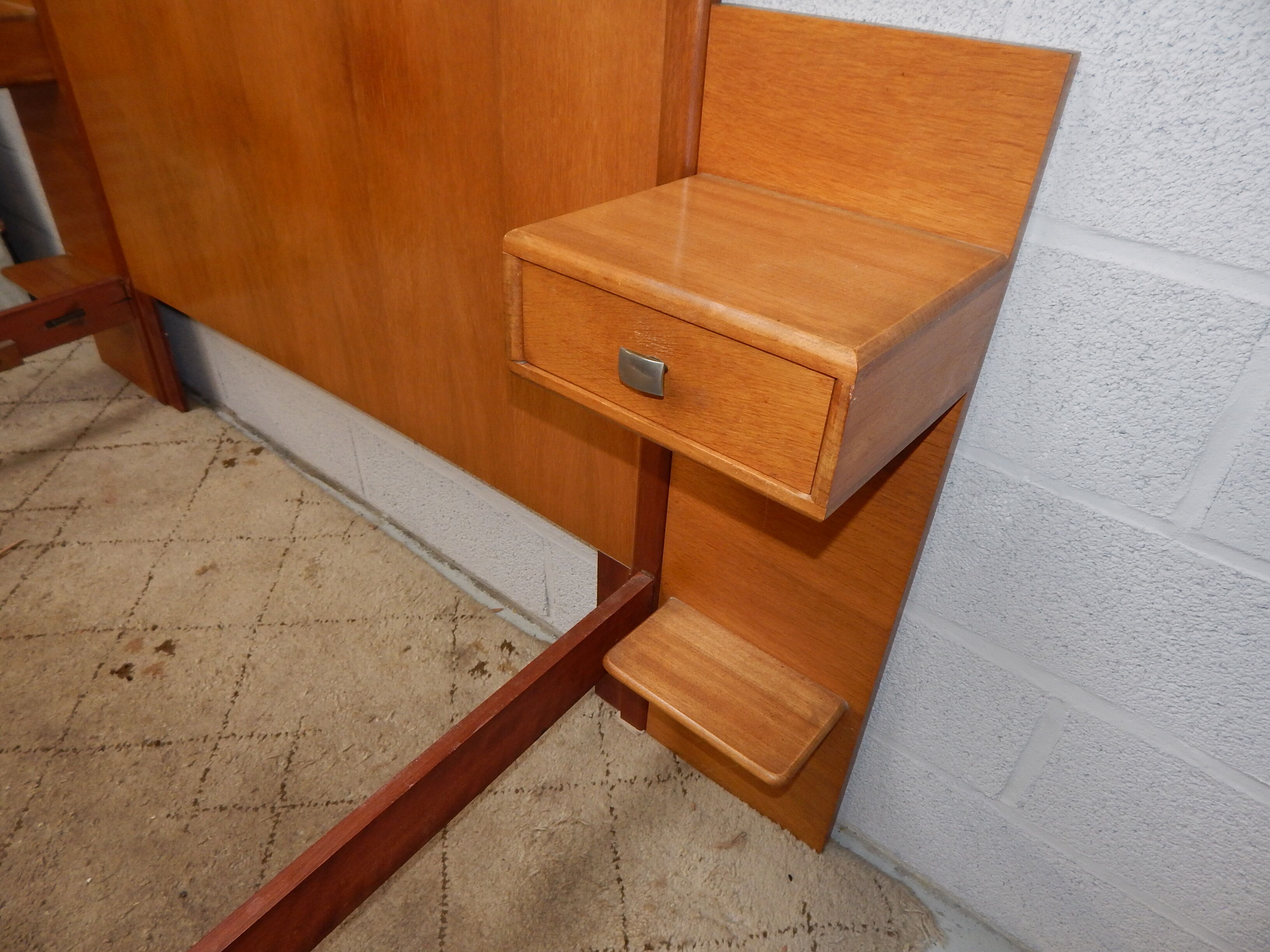 Head of bed 140 x 190 bed suspended vintage 50s