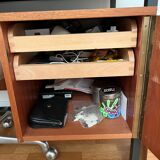 Vintage Scandinavian desk with back bookcase