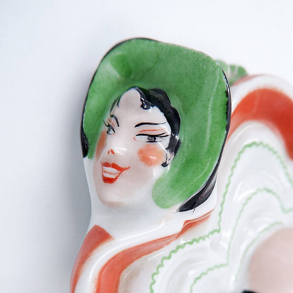 Painted porcelain pocket tray "Les Naturistes" Paris 1956/57