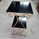 Small 2-tier metal and wooden stand 1960