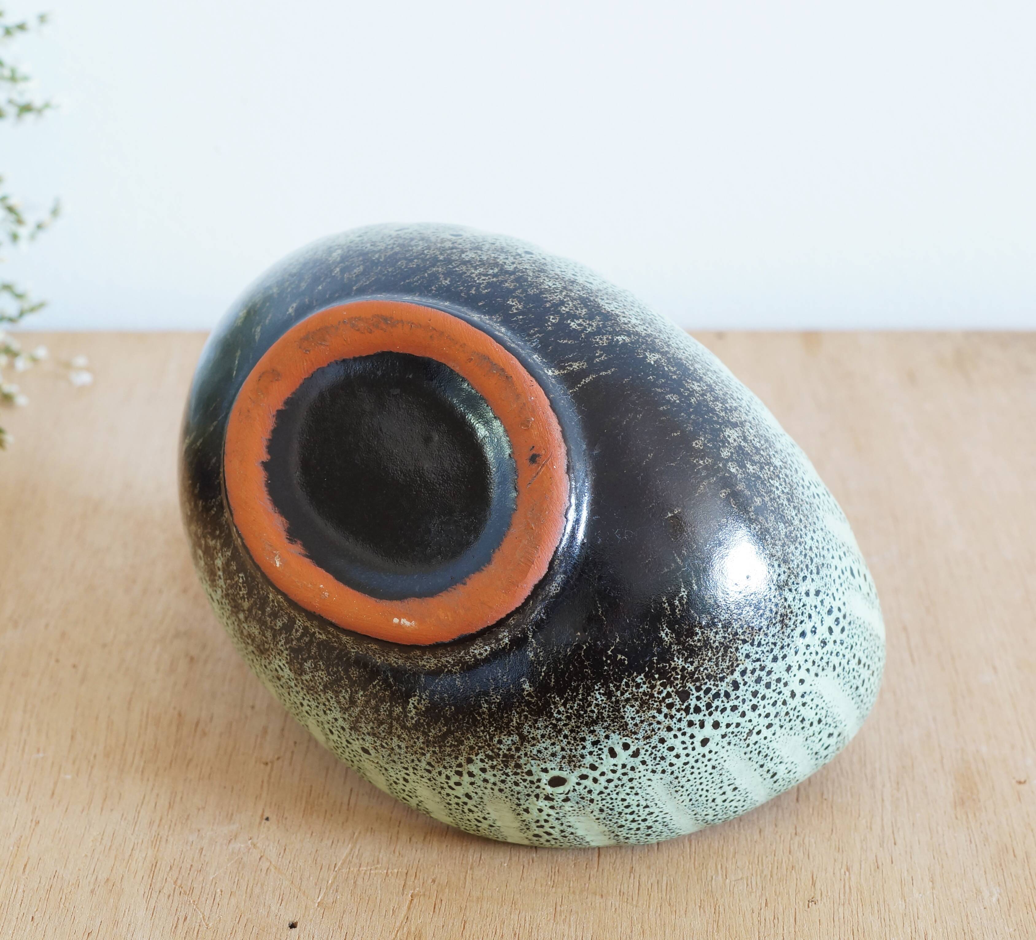 70s glazed ceramic tidy