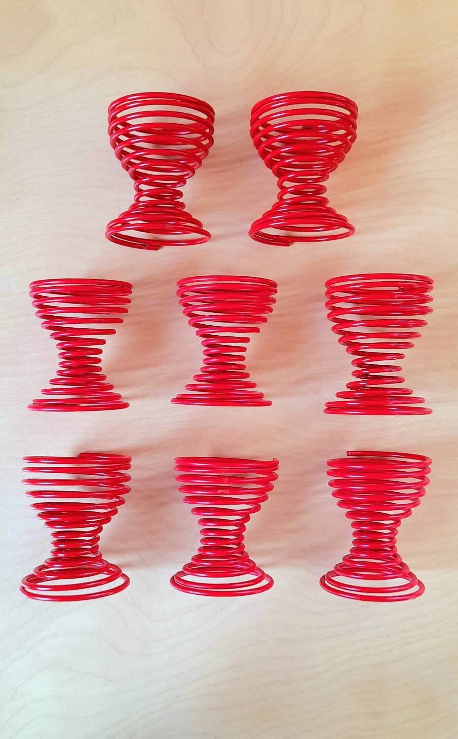 80s spring egg cups