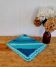 Vintage turquoise and lagoon blue crochet children's blanket