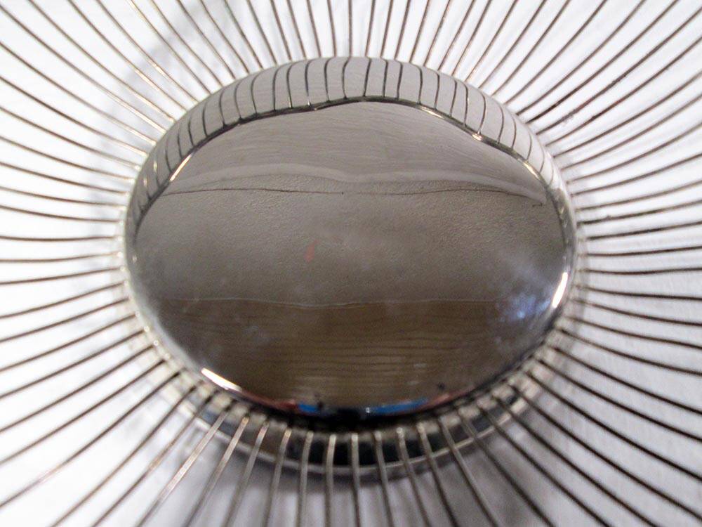 Silver metal fruit basket