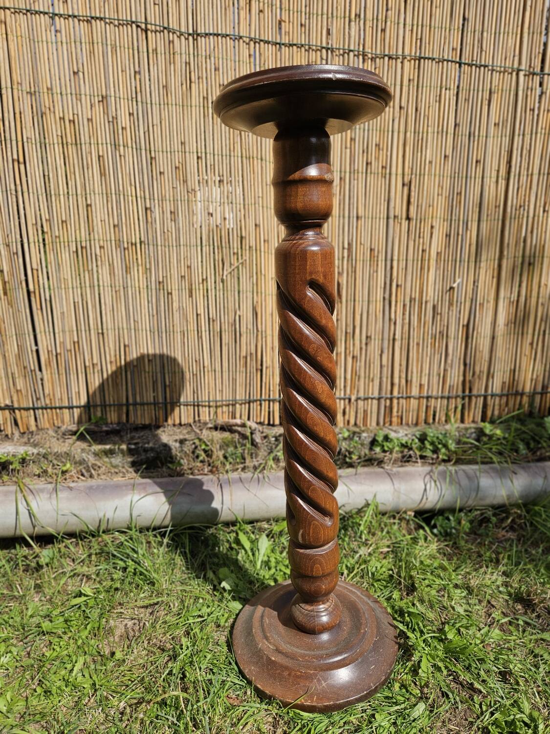 Vintage twisted turned wood column