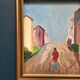 Original Swedish Oil on Panel – “Street Scene” by U. Ekshard – Signed – Dated 1971 – Vintage & Framed
