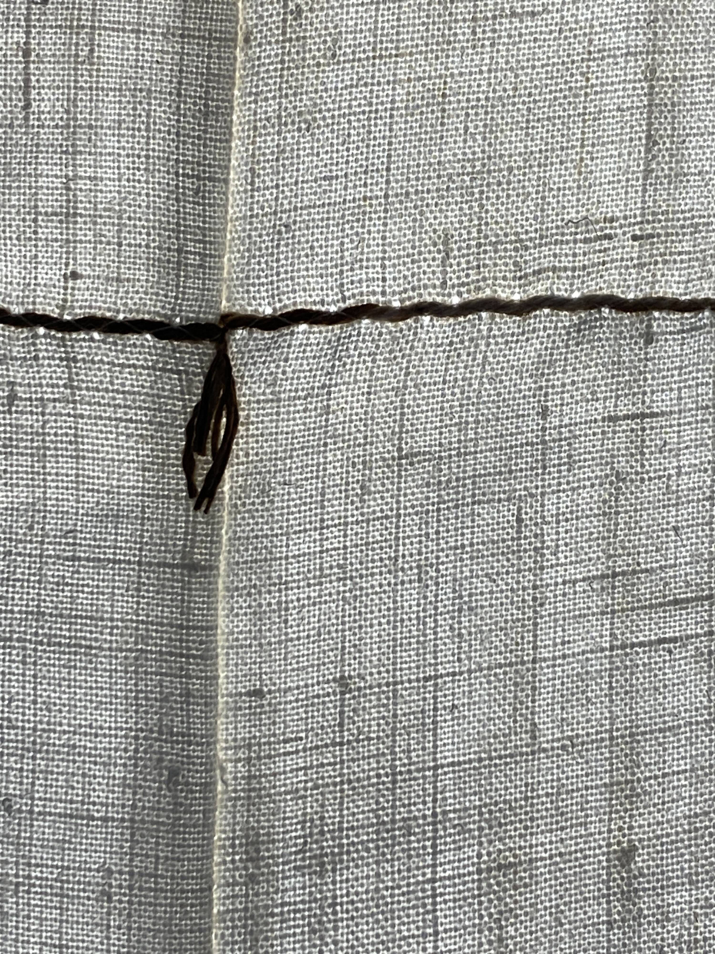 Old linen fabric lampshade suspension