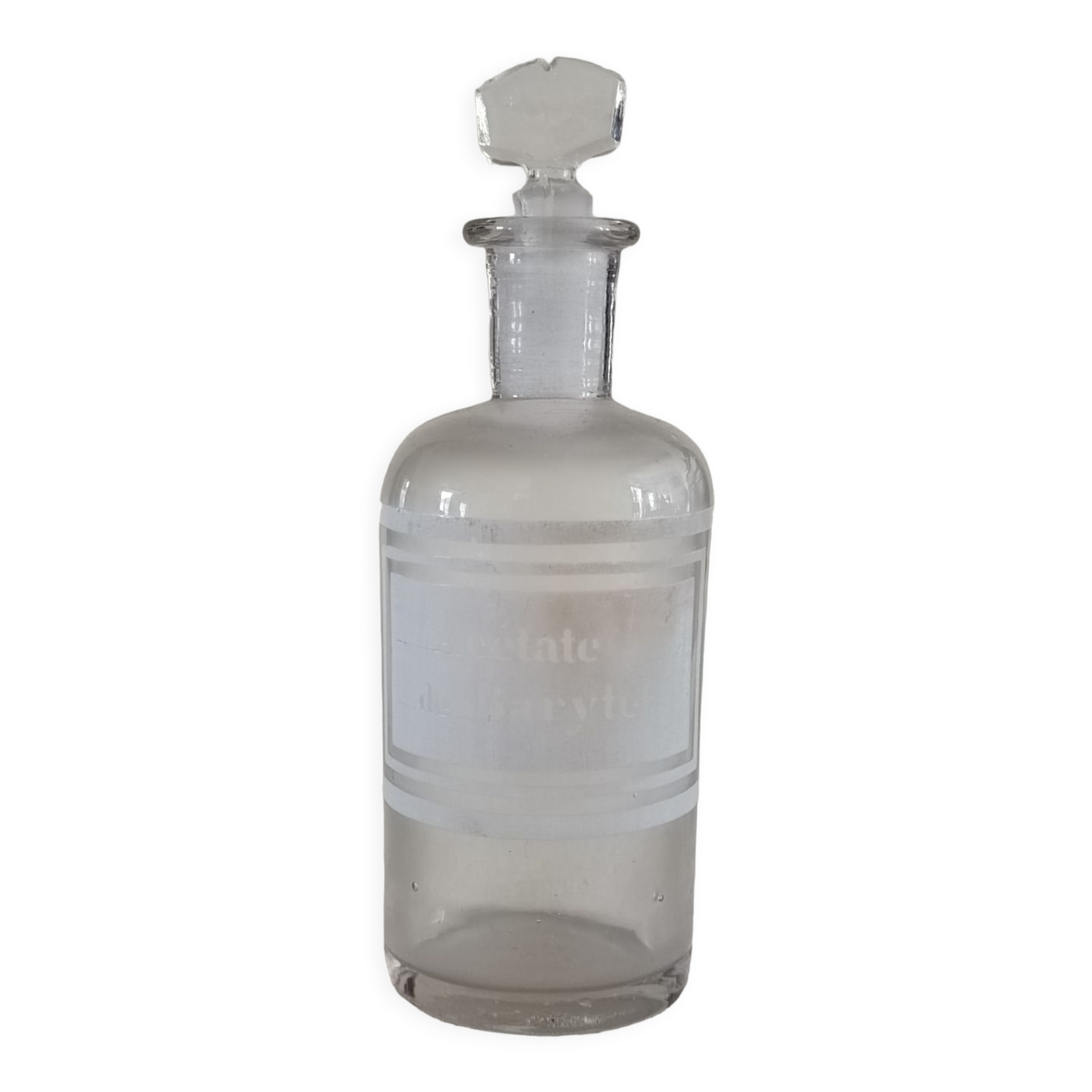Barium acetate apothecary bottle