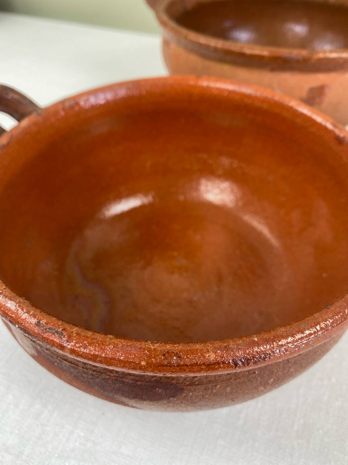 Glazed terracotta pot