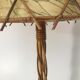 Vintage 60s handmade rattan floor lamp
