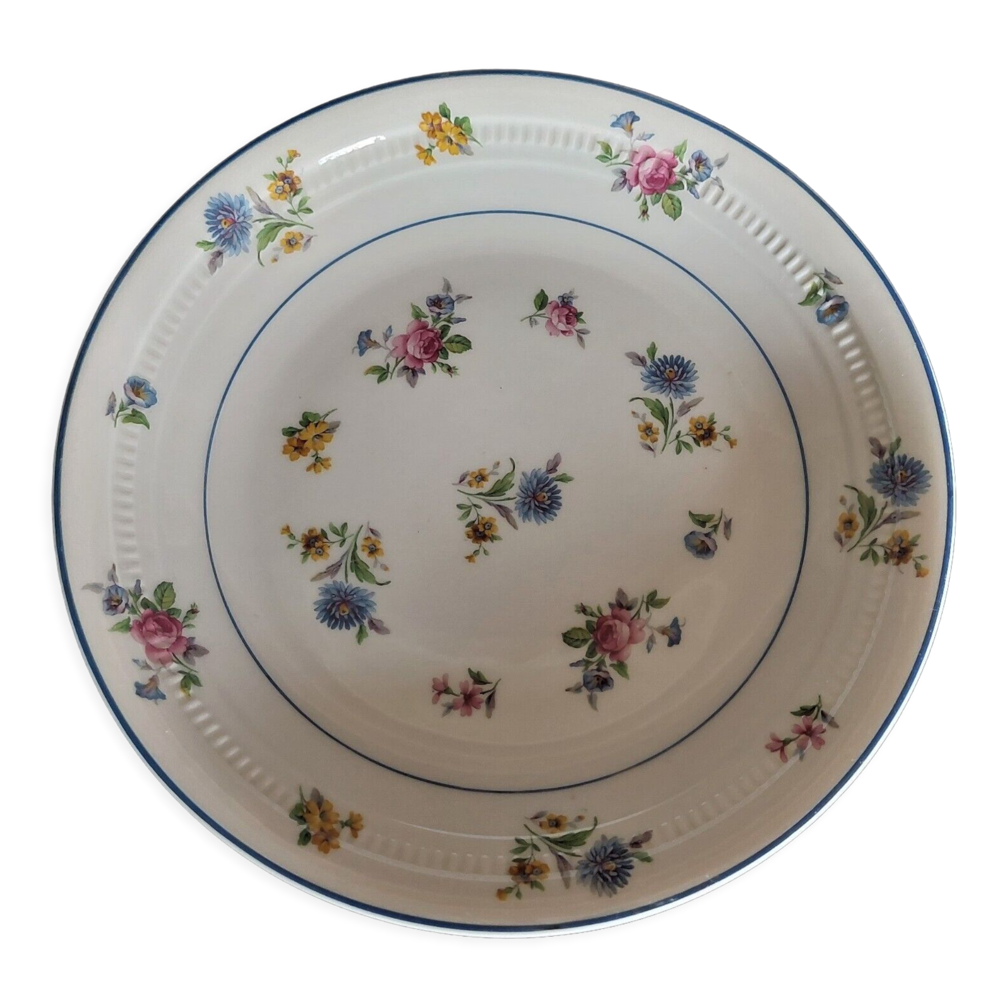 Round serving dish porcelain Limoges Michelaud Lucien 1908